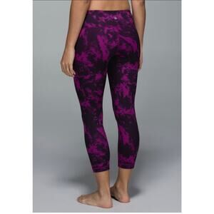 Lululemon Wunder Under Purple Plum Crop Leggings Yoga 4 Lounge Activewear